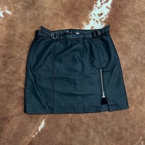Free People Leather Mini Skirt